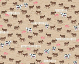 All Iowa Shop Hop - Farm Animals Tan from Maywood Studio Fabric