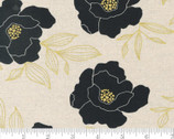 Gilded LINEN - Bold Blossoms Florals Paper Gold Metallic 11530 15LM from Moda Fabrics