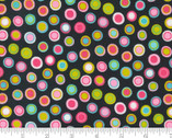 Sweet and Plenty - Colorful Dots Black 22453 12 from Moda Fabrics