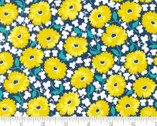 Feed Sacks Good Works - Yellow Florals Dk Blue 23351 15 from Moda Fabrics