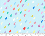 Whatever the Weather - Rainbow Raindrops Lt Blue 25141 12 from Moda Fabrics