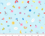 Whatever the Weather - Rainbow Motifs Lt Blue 25143 12 from Moda Fabrics