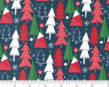 Hello Holidays - Trees Christmas Dk Blue 35373 15 from Moda Fabrics