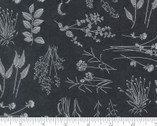 Silhouettes - Floral Wildflower Midnight Black 6930 15 from Moda Fabrics