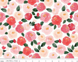 My Valentine - Main Floral White from Riley Blake Fabric