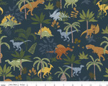 Cretaceous Jungle - Dinos Navy from Riley Blake Fabric