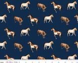 Wild Rose - Horses Navy from Riley Blake Fabric