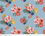 Wild Rose - Floral Blue from Riley Blake Fabric