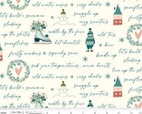 Arrival of Winter - Text Cream from Riley Blake Fabric