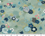 Kasumi - Harmony Floral Teal from Makower UK  Fabric