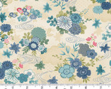 Kasumi - Harmony Floral Cream from Makower UK  Fabric