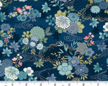 Kasumi - Harmony Floral Dk Blue from Makower UK  Fabric