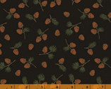 Black Bear Lodge - Pinecones Black from Windham Fabrics