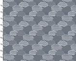 Cuddle Cubs FLANNEL - Packed Clouds Gray Blue from 3 Wishes Fabric