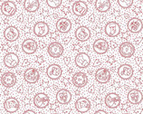 Redwork Christmas - Motifs Circles from Henry Glass Fabric