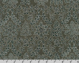 Holiday Flourish Snow Flower - Tree Florals Suede Gray from Robert Kaufman Fabrics