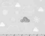 Winter Days FLANNEL - Sky Clouds Snow Haze Grey from Robert Kaufman Fabrics