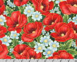 Poppy Hill - Floral Forest Green from Robert Kaufman Fabrics