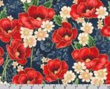 Poppy Hill - Floral Navy from Robert Kaufman Fabrics