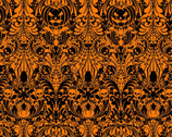 Spell On You - Hallows Eve Damask Orange from Freckle and Lollie Fabric