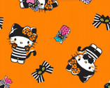 Hello Kitty Halloween - Bows Orange from Springs Creative Fabric