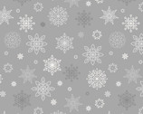 Saariselka - Snowflakes Grey from Lewis and Irene Fabric