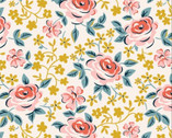 Flower Garden - Flowers White by Hang Tight Studio from Cloud9 Fabrics