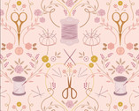 Memory Made - Stitch In Time Damask Pale Peach from Felicity Fabrics