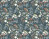 Cottage Farmhouse Fusion - Dark Blue Floral from Studio E Fabrics