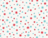 Wheeling Winter Wonderland - Snowflake White from P & B Textiles Fabric