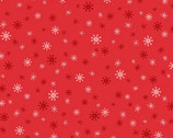 Wheeling Winter Wonderland - Snowflake Red from P & B Textiles Fabric