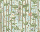 Forest Chatter - Tree Tops Blue from Maywood Studio Fabric