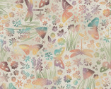 Forest Chatter - Butterflies Tan from Maywood Studio Fabric