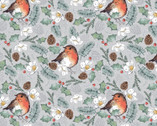 Little Red Robin - Midwinter Medley Birds from Craft Cotton Company Fabric