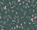 Little Red Robin - Forest Foliage from Craft Cotton Company Fabric