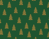 Simple Metallic - Trees Green from Craft Cotton Company Fabric