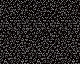 Cosmo Cats - Floating Triangles Black from Benartex Fabrics