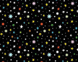 Star Gazing - Lift Off Stars Black from Benartex Fabrics