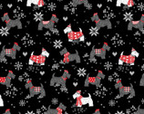 Knit and Caboodle - Scotti Friends Dogs Black from Benartex Fabrics