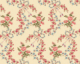 Yeoville - Floral Swags Cream by Michelle Yeo from Henry Glass Fabric