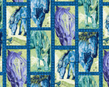 Dream Horses - Horse Patchwork Navy from Studio E Fabrics