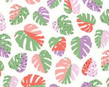 Happy Days - Happy Monstera Leaves from Cloud9 Fabrics