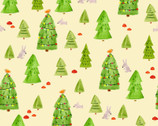 Swell Noel - Holiday Forest Cream from Freckle and Lollie Fabric