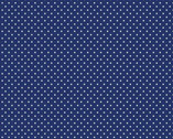 Small White Dots on Blue Navy from Fabric Traditions Fabric