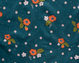 Margot - Baby Bouquet Deep Teal from Birch Organic Fabric