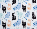 Miau Cats Poplin from Birch Organic Fabric