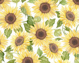 Sunflower Garden - Packed Sunflowers by Nicole Tamarin from Springs Creative Fabric