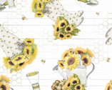 Sunflower Garden - Rain Boots by Nicole Tamarin from Springs Creative Fabric