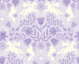 Glow Fairies GLOW In DARK - Fairy Friends Lt Dusk Lilac from Lewis and Irene Fabric