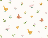 Picnic - Bird Life Ivory by Helena Nilsson from Felicity Fabrics